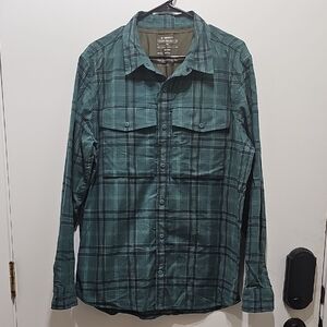 REI Cooperative Blue and Brown Cotton Shirt